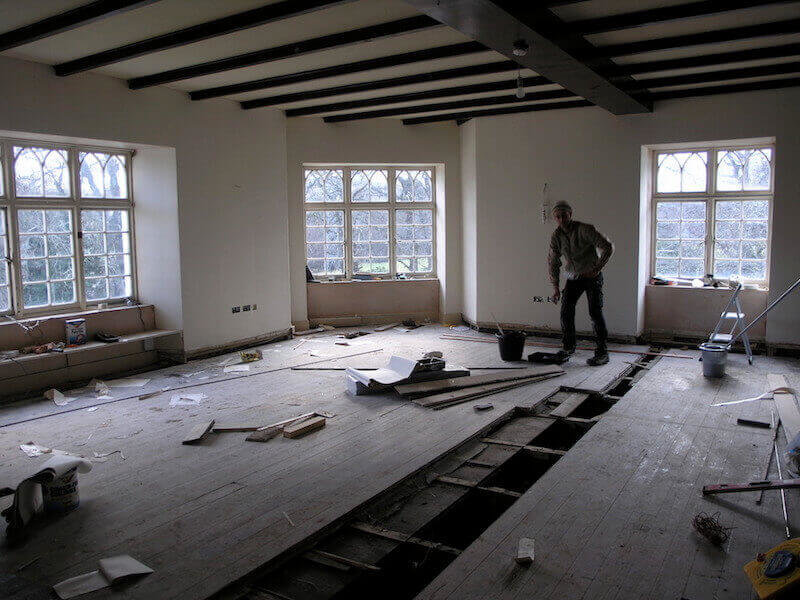 Building work at Achnagairn Castle