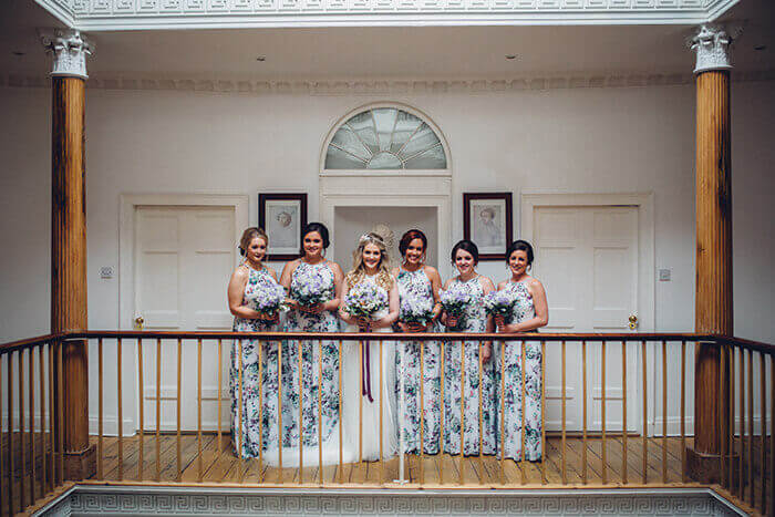 Bridal party at Cortes House