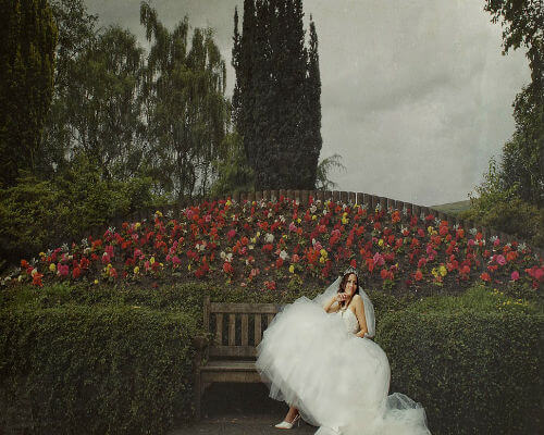 Bride in the garden