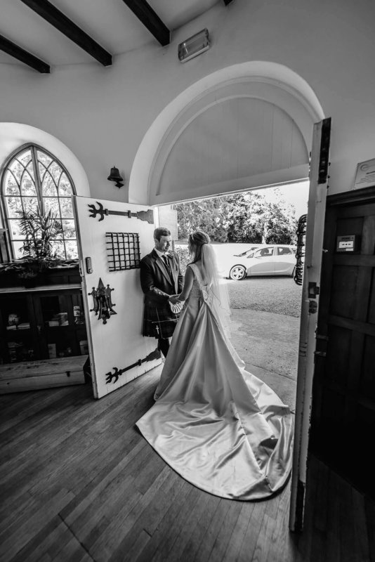 Couple Embrace Doorway