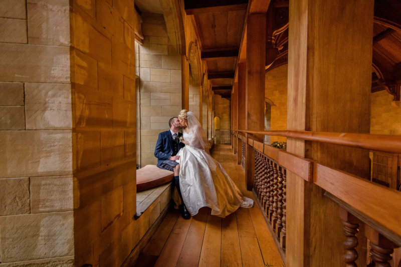 Couple in minstrel's gallery