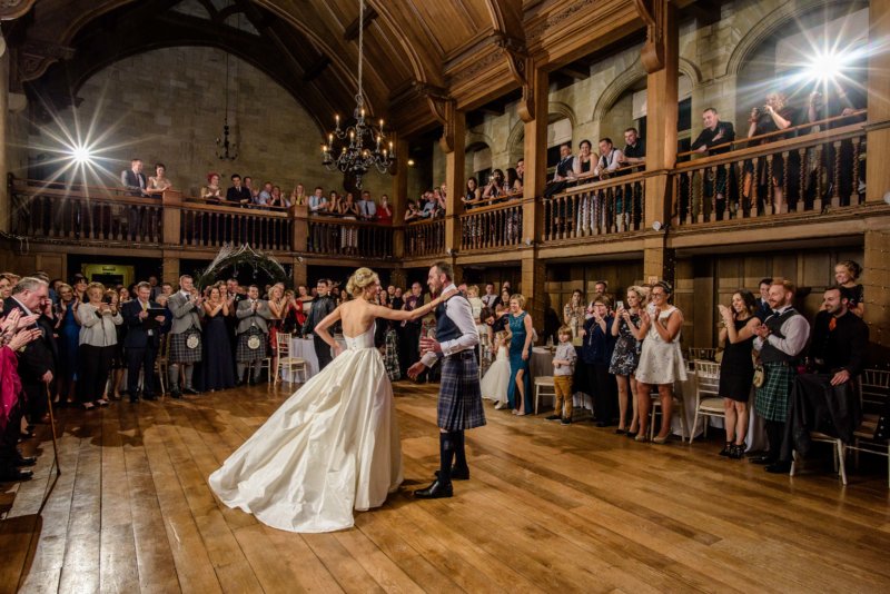 Bride dancing