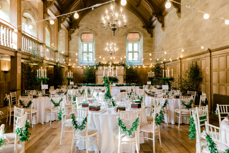 Achnagairn ballroom with natural flowers