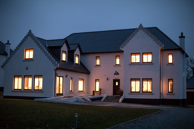 Mini Manors at night