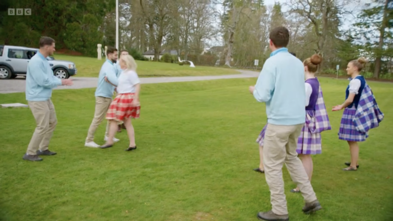 Highland Dancing on the lawn